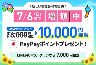 LINEMO キャンペーン 7月 週替わり