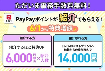 LINEMO 紹介キャンペーン 増額