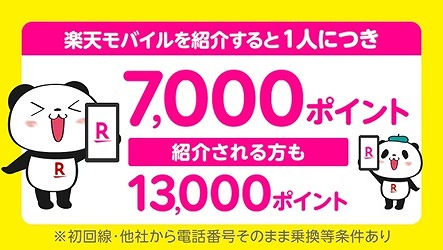 楽天モバイル 紹介キャンペーン