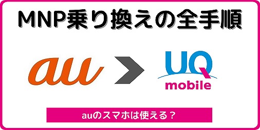 auからUQモバイル MNP乗り換え