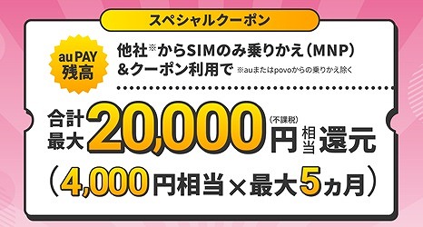 UQ mobile SIM キャンペーン