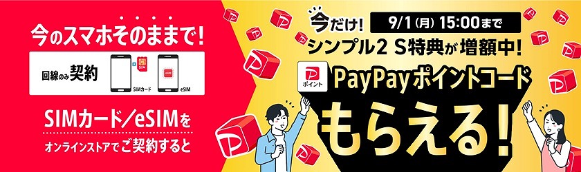ワイモバイル SIMのみ キャンペーン 8月